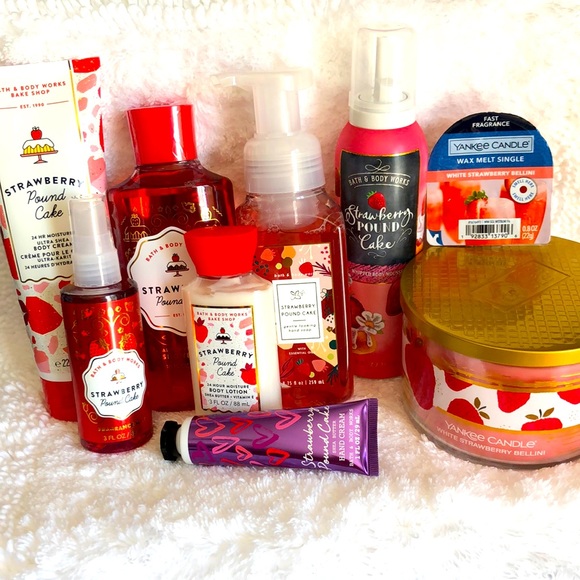 Bath & Body Works Other - Bath & Body Works Strawberry Pound Cake Bundle
